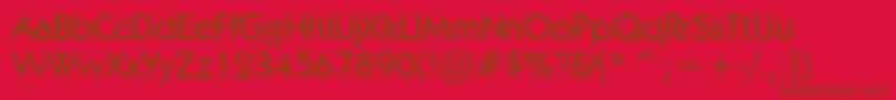 Kabelm Font – Brown Fonts on Red Background