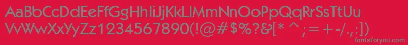 Kabelm Font – Gray Fonts on Red Background