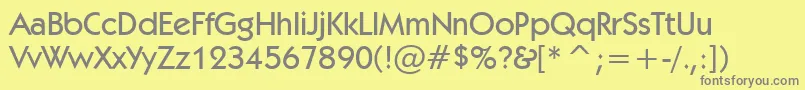 Kabelm Font – Gray Fonts on Yellow Background