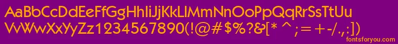 Kabelm Font – Orange Fonts on Purple Background