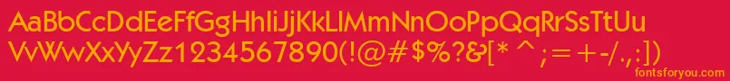 Kabelm Font – Orange Fonts on Red Background