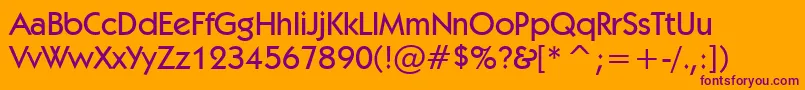 Kabelm Font – Purple Fonts on Orange Background