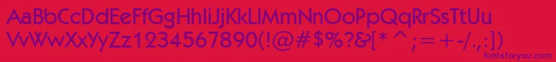 フォントKabelm – 赤い背景に紫のフォント