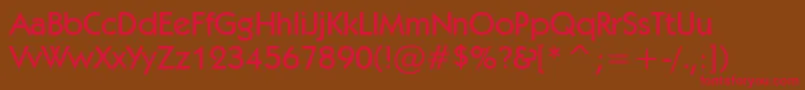 Kabelm Font – Red Fonts on Brown Background
