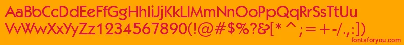 Kabelm Font – Red Fonts on Orange Background