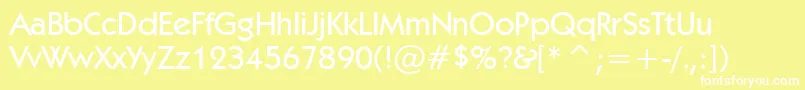 Kabelm Font – White Fonts on Yellow Background