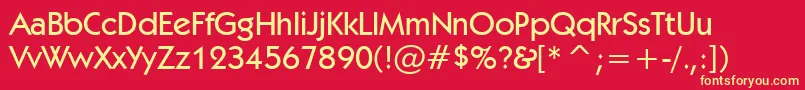 Kabelm Font – Yellow Fonts on Red Background