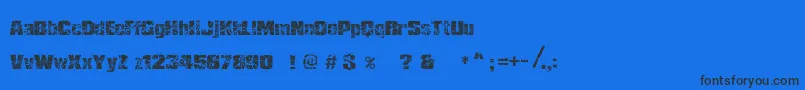 RhShmatter Font – Black Fonts on Blue Background