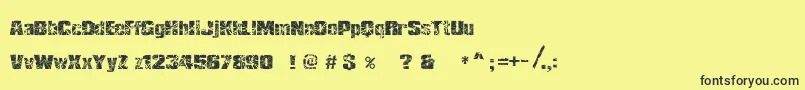 RhShmatter Font – Black Fonts on Yellow Background