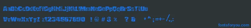 RhShmatter Font – Blue Fonts on Black Background
