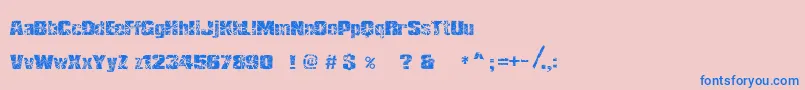 RhShmatter Font – Blue Fonts on Pink Background