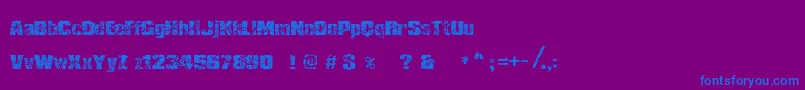 RhShmatter Font – Blue Fonts on Purple Background