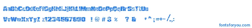 RhShmatter Font – Blue Fonts on White Background