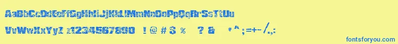 RhShmatter Font – Blue Fonts on Yellow Background