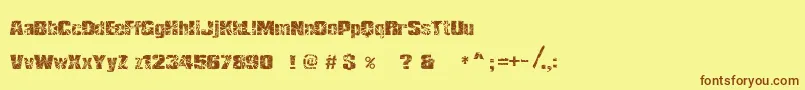 RhShmatter Font – Brown Fonts on Yellow Background