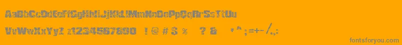 RhShmatter Font – Gray Fonts on Orange Background