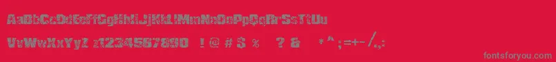 RhShmatter Font – Gray Fonts on Red Background