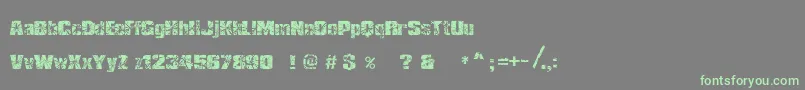 RhShmatter Font – Green Fonts on Gray Background