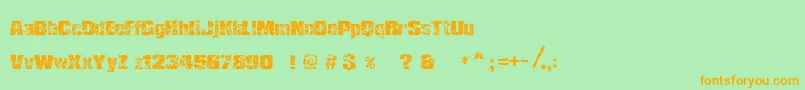 RhShmatter Font – Orange Fonts on Green Background