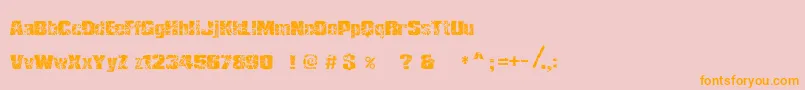 RhShmatter Font – Orange Fonts on Pink Background