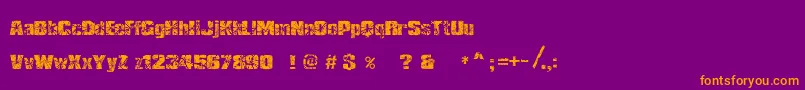 RhShmatter Font – Orange Fonts on Purple Background