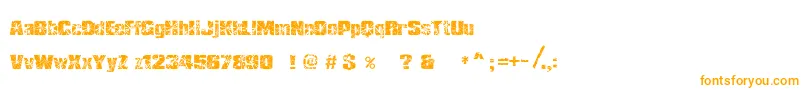 RhShmatter Font – Orange Fonts on White Background