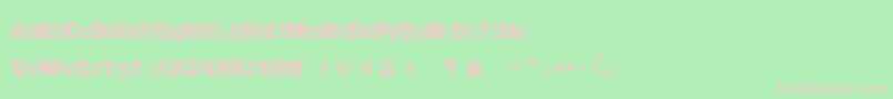 RhShmatter Font – Pink Fonts on Green Background