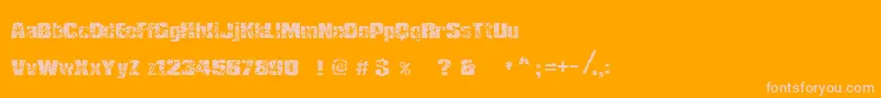 RhShmatter Font – Pink Fonts on Orange Background