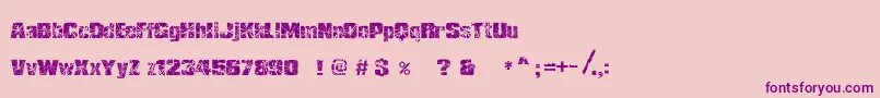 RhShmatter Font – Purple Fonts on Pink Background