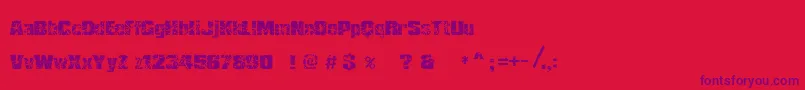 RhShmatter Font – Purple Fonts on Red Background