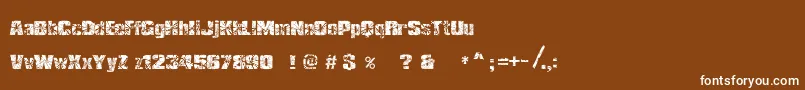 RhShmatter Font – White Fonts on Brown Background