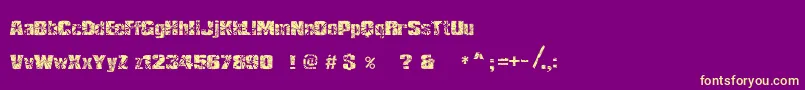 RhShmatter Font – Yellow Fonts on Purple Background