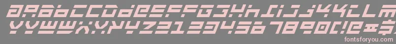 Rocktbi-Schriftart – Rosa Schriften auf grauem Hintergrund
