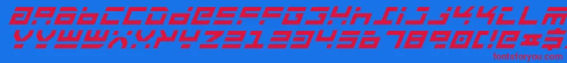 Rocktbi Font – Red Fonts on Blue Background