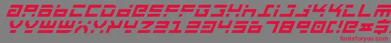 フォントRocktbi – 赤い文字の灰色の背景