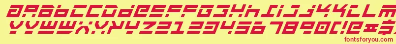 Rocktbi Font – Red Fonts on Yellow Background