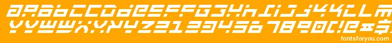 Rocktbi-fontti – valkoiset fontit oranssilla taustalla