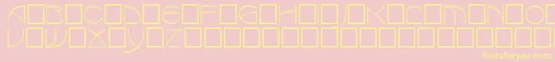 Benjamin Regular Font – Yellow Fonts on Pink Background