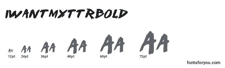Размеры шрифта IWantMyTtrBold