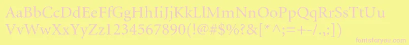 MinioncyrRegular Font – Pink Fonts on Yellow Background