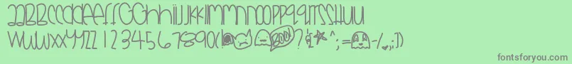 Шрифт Godsmonsters – серые шрифты на зелёном фоне
