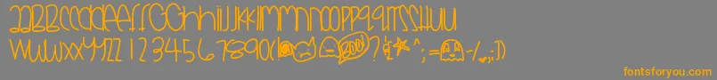 Шрифт Godsmonsters – оранжевые шрифты на сером фоне