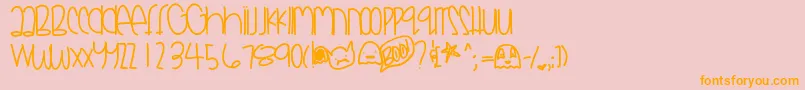 Шрифт Godsmonsters – оранжевые шрифты на розовом фоне