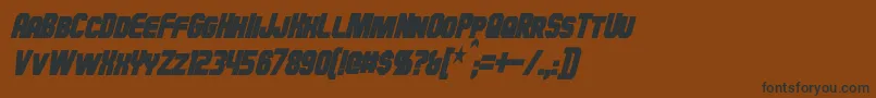 HauserCondensedBoldItalic Font – Black Fonts on Brown Background
