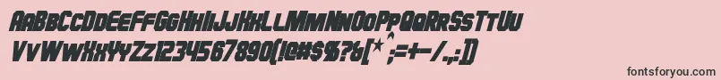 HauserCondensedBoldItalic Font – Black Fonts on Pink Background