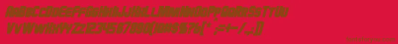HauserCondensedBoldItalic Font – Brown Fonts on Red Background