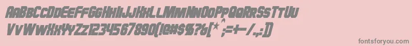 HauserCondensedBoldItalic Font – Gray Fonts on Pink Background