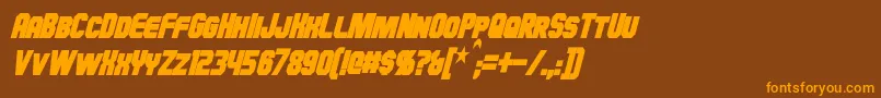 HauserCondensedBoldItalic Font – Orange Fonts on Brown Background
