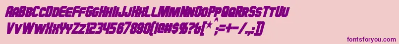 HauserCondensedBoldItalic Font – Purple Fonts on Pink Background