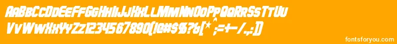 HauserCondensedBoldItalic Font – White Fonts on Orange Background